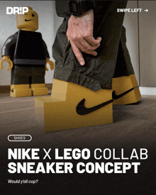 a nike x lego collab sneaker concept advertisement