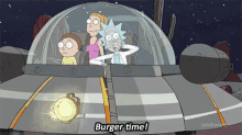 Rick And Morty Burger Time GIF - Rick And Morty Burger Time Ufo GIFs