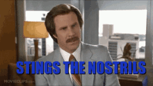 Stings Of The Nostrils Nostrils GIF - Stings Of The Nostrils Nostrils Anchorman GIFs
