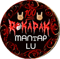 a black and red circle with the word maniap lu