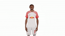 looking cute mohamed simakan rb leipzig hand heart adorable