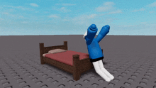 Roblox Bed Good Night Roblox GIF - Roblox Bed Good Night Roblox Roblox Bed Smurf Cat GIFs