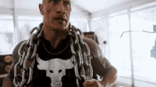 Carrying Chains Dwayne Johnson GIF - Carrying Chains Dwayne Johnson The Rock GIFs