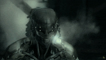 a black and white photo of a soldier with a helmet that says special forces on it