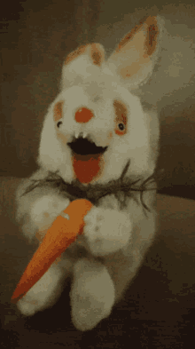 Creepy Scary Spooky Toy Rabbit Bunny Toy Carrot Mechanical GIF