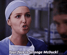 Greys Anatomy Jo Wilson GIF - Greys Anatomy Jo Wilson Your Face Is Scrooge Mcduck GIFs
