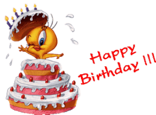 Hey Happy Birthday Sticker - Hey Happy Birthday Tweety Bird Stickers