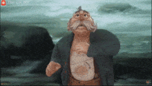 a cartoon of a man with a mustache and glasses says the gif war on the bottom