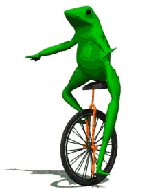 Frog Unicycle GIF - Frog Unicycle Dat Boi GIFs