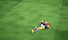 a cartoon character with a skeleton face and a jester hat