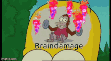braindamage brain stupid fire brain confused