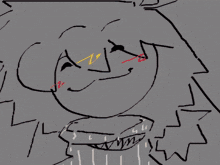 a drawing of a girl 's face with the word cat written in the middle