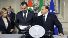 Meloni Salvini GIF - Meloni Salvini Berlusconi GIFs