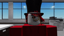 a roblox character with a top hat and glasses on