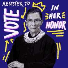 Register To Vote In Her Honor Vote GIF - Register To Vote In Her Honor Register To Vote Vote GIFs
