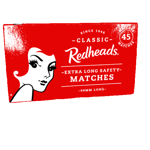 Redheads Matches Matchbox Sticker - Redheads Matches Matchbox Redheads Safety Matches Stickers