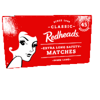 Redheads Matches Matchbox Sticker