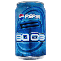 a blue can of pepsi says bobb on the front