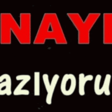 a black background with the words " şimdi buraya günaydin yaziyorum " in red