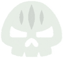 a glow in the dark skull with a very angry face .