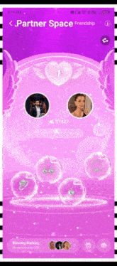 a screenshot of a friendship app called partner space
