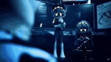 a cartoon character is standing in front of a sign that says " to do "