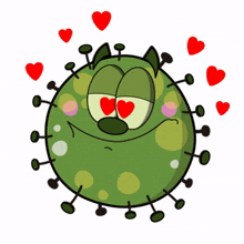 corona virus pandemic heart in love