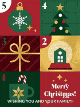 a merry christmas wishing you and your family poster