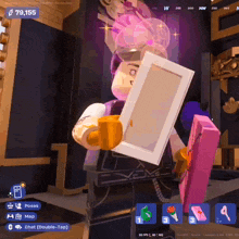 a screenshot of a video game with the number 79,155 on the top left