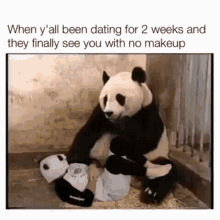 shocked panda no makeup