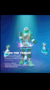 a screenshot of a video game that says turn the tables on it