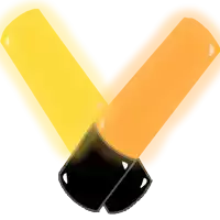 a drawing of two lightsabers that are crossed