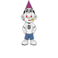 a cartoon of a monkey wearing a la shirt