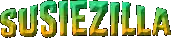 the word susiezilla is displayed in green and yellow letters