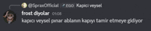 a screenshot of a telegram conversation between @spraxofficial and frost