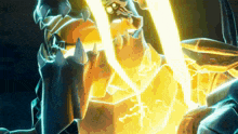 a cartoon character with a lightning bolt coming out of it 's mouth