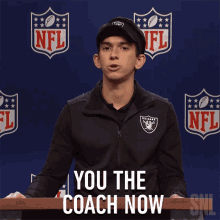 You The Coach Now Saturday Night Live GIF - You The Coach Now Saturday Night Live Youre The Boss GIFs