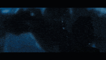 a painting of a sheep in the dark with a blue background
