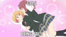 Gals Being Pals Anime GIF - Gals Being Pals Anime Kiss GIFs