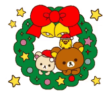 rilakkuma and friends christmas wreathe