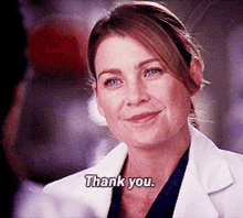 Greys Anatomy Meredith Grey GIF - Greys Anatomy Meredith Grey Thank You GIFs