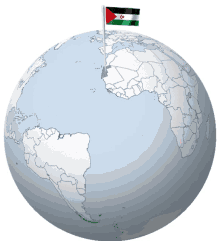 map western sahara sahara globe flag