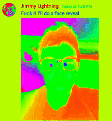 Face Reveal Jimmy Lightning GIF - Face Reveal Jimmy Lightning Colorful GIFs
