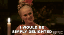 I Would Be Simply Delighted Cressida Cowper GIF - I Would Be Simply Delighted Cressida Cowper Bridgerton GIFs