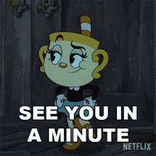 See You In A Minute Chalice GIF - See You In A Minute Chalice Cuphead Show GIFs