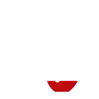 a white background with a red outline of a mouth