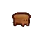 a pixel art drawing of a pot with smoke coming out of it on a white background .