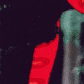 a blurred image of a red circle that says 00 on it