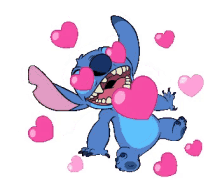 lilo and stitch happy in love heart seeing crush