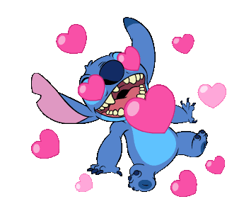 Lilo And Stitch Happy Sticker - Lilo And Stitch Happy In Love Stickers